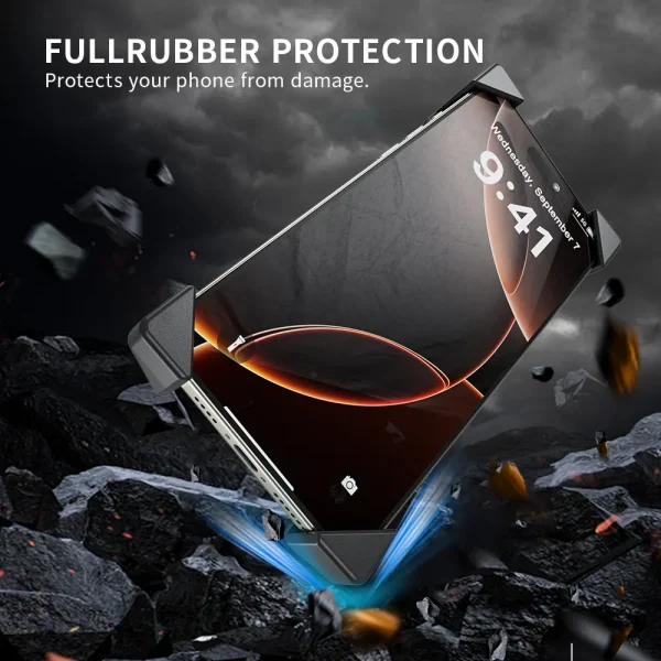Motorcycle Phone Mount Bike Phone Holder Quick Install Handlebar Clip Scooter Cell Phone Clamp for iPhone for Galaxy