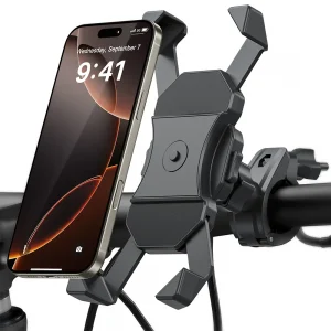 Motorcycle Phone Mount Bike Phone Holder Quick Install Handlebar Clip Scooter Cell Phone Clamp for iPhone for Galaxy